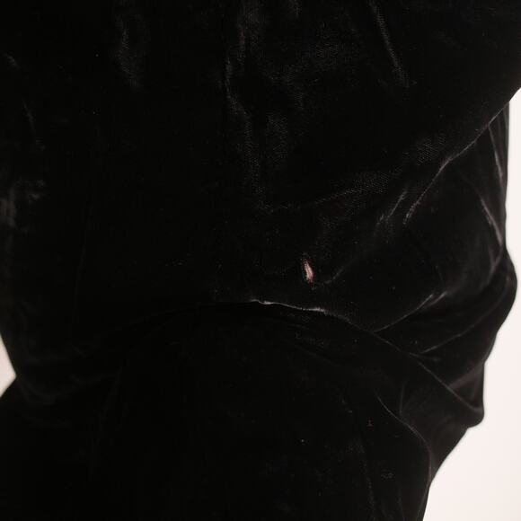 VINTAGE 1970s VELVET A-LINE MIDI DRESS - Picture 7 of 7